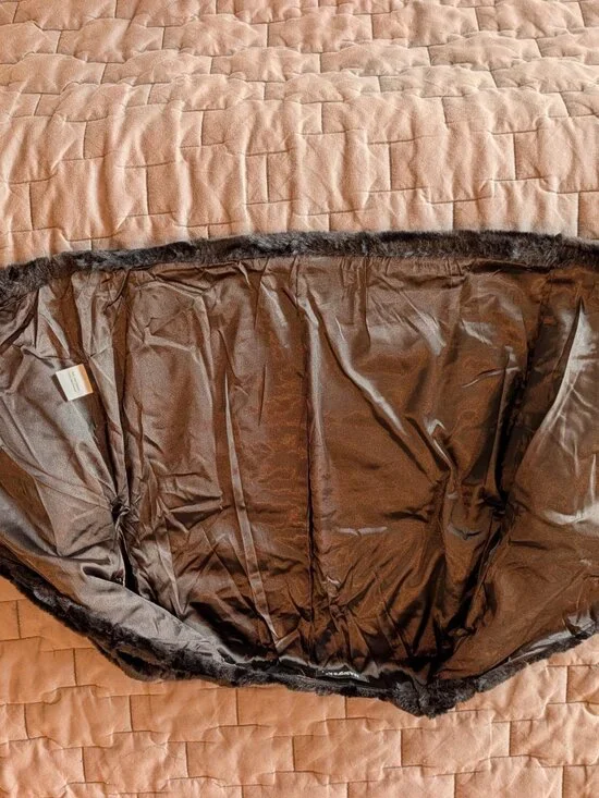 Faux fur cropped jacket - Black - Small - Picture 5 of 5